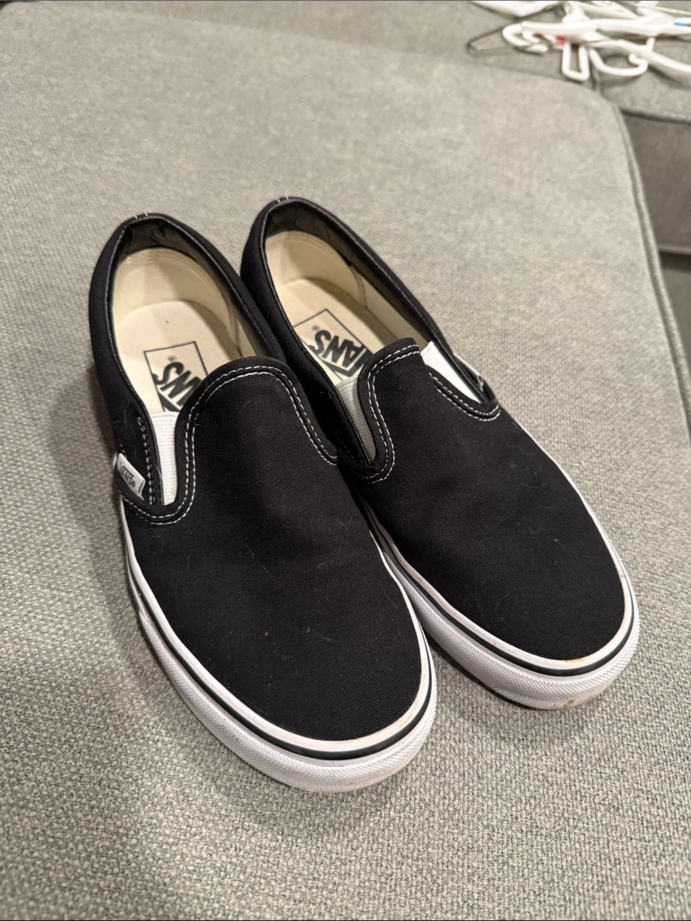 Vans Black Slip-On Canvas Sneakers